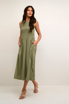 Jersey-Kleid A-Form Ölgrün green
