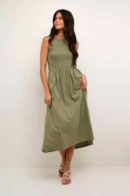 Jersey-Kleid A-Form Ölgrün green