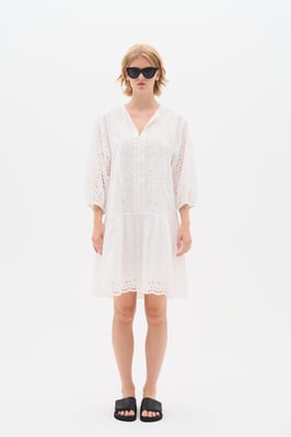 Kleid Lockere Passform white