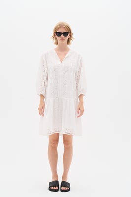 Kleid Lockere Passform white