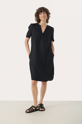 Kleid Gerade Passform black
