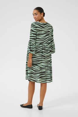 Kleid A-shape black green