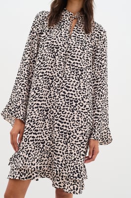 Kleid Lockere Passform Classic Leopard animal