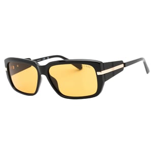 Guess - Sonnenbrille mit glänzendem schwarzen Rahmen und braunen Gläsern