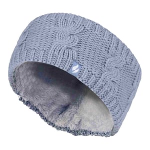 Damen Kabelstrick Fleecegefüttertes Thermo-Winter-Ohrwärmer-Stirnband