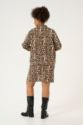 Jeansjacke Loose fit Naturel Leopard Print