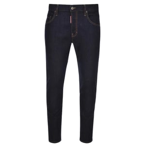 Dsquared2 Skater Jean Italian Address Logo Marineblaue Jeans