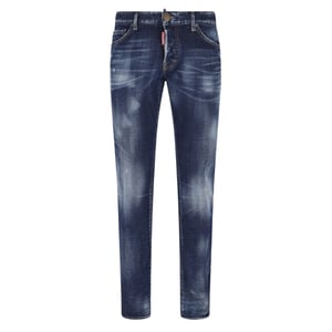 Dsquared2 Skater Jean Jeans mit kanadischer Flagge und Abzeichen in blauer Waschung