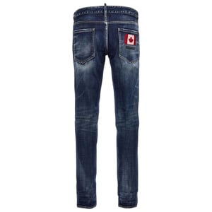 Dsquared2 Skater Jean Jeans mit kanadischer Flagge und Abzeichen in blauer Waschung