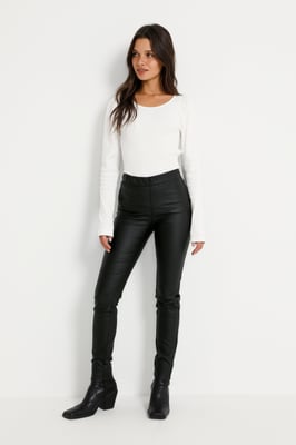 Leggings Slim Fit Schwarz Tief black