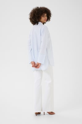 Langarm - Hemd Loose fit Blue/white Stripe blue white