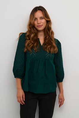 Langarm - Hemd Regular fit Botanical Garden green