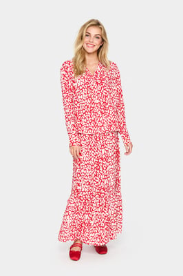 Langarm-Hemd Gerade Passform Crimson Leopard