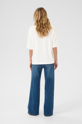 T-shirt Loose fit Chalk w. Surf the Web leisure white blue