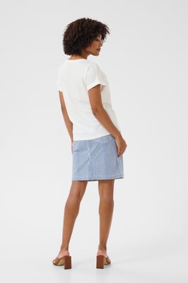T-shirt Loose fit Blue Yellow Motel white multi