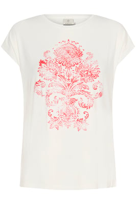 T-shirt Casual fit Chalk/Red Print white red