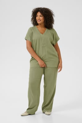 Pants Suiting Loose fit Oil Green