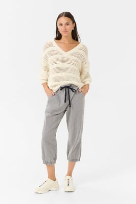 Pants Suiting Relaxed fit Midnight/White Stripe blue white