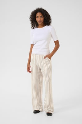 Pants Suiting Relaxed fit Chalk / Chinchilla Stripe offwhite