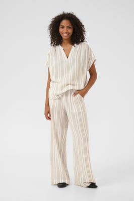 Pants Suiting Relaxed fit Chalk / Chinchilla Stripe offwhite