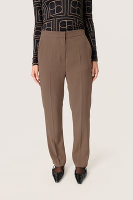 Pants Suiting Gerade Passform Coffee Quartz brown