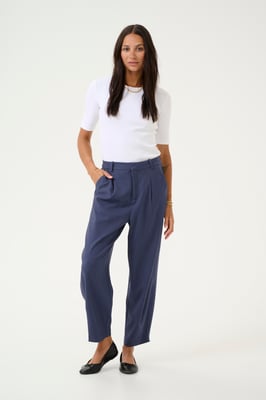Pants Suiting Regular fit Blue Indigo Melange blue