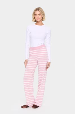 Casual Hose Gerade Passform Pink Nectar/Ice Mel Stripe pink