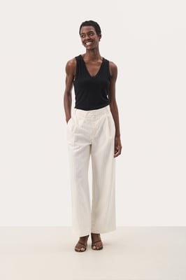Casual Hose Classic fit Whitecap Gray Stripe grey white