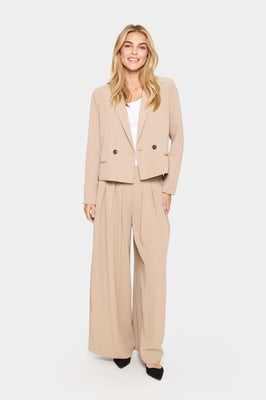 Casual Hose Lockere Passform Crockery beige