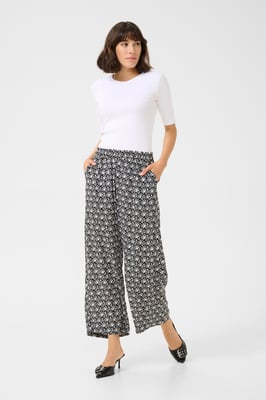 Casual Hose Loose fit Black/Moonstruck Retro Print black