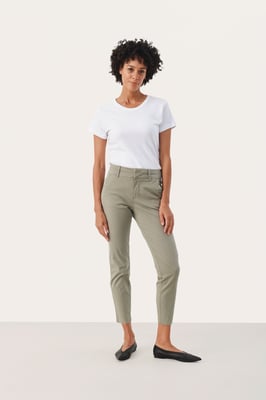Casual Hose Gerade Passform Vetiver green