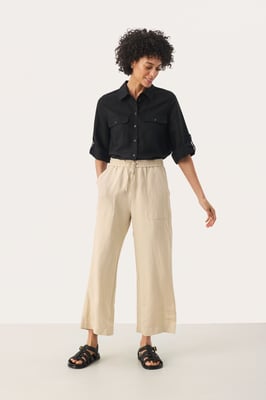 Casual Hose Easy fit White Pepper beige