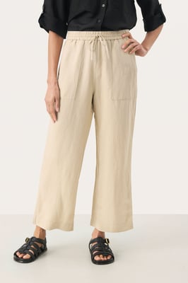 Casual Hose Easy fit White Pepper beige