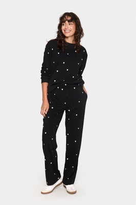 Casual Hose Gerade Passform Black Ice Harts black