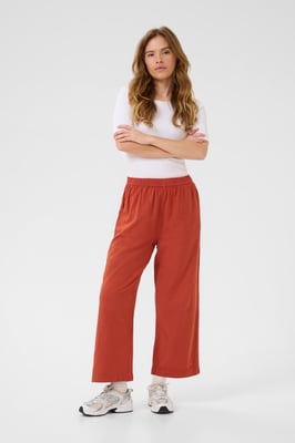 Casual Hose Loose fit Picante red