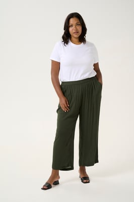 Casual Hose Loose fit Forest Night green