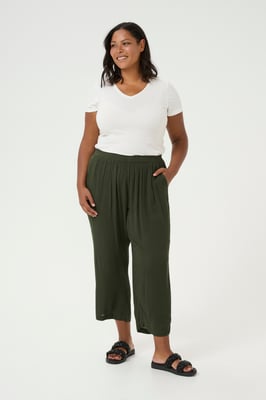 Casual Hose Loose fit Forest Night green