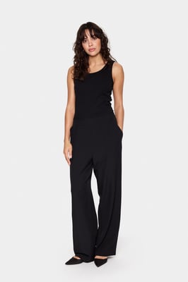 Casual Hose Gerade Passform Blac