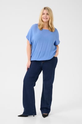 Kurzarm-Bluse Loose fit Ebb and Flow purple