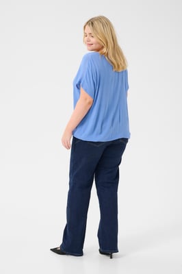 Kurzarm-Bluse Loose fit Ebb and Flow purple