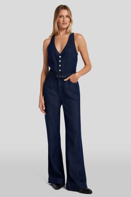 Damen Wide Leg Tailored Jumpsuit