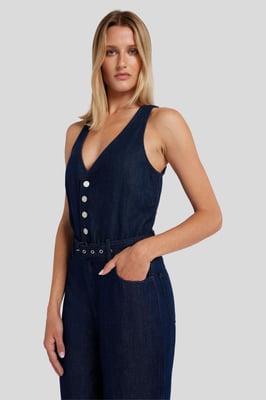 Damen Wide Leg Tailored Jumpsuit