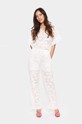 Casual Hose Gerade Passform Ice white