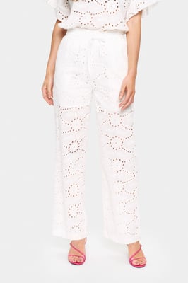 Casual Hose Gerade Passform Ice white