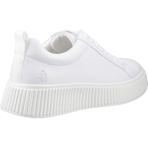 Hush Puppies Harlow Leder Damenschuhe weiße Sneakers