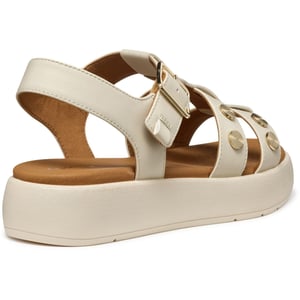 Geox D CAMALEI Synthetische Polyurethan Damen Papyrus Sandalen