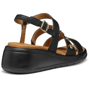 Geox D MELICONIA Synthetische Polyurethan Damen Schwarz Keilabsätze