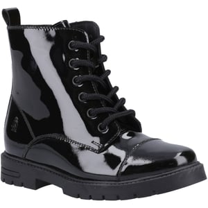 Hush Puppies Lauren Lackleder Stiefel für Mädchen in Schwarz