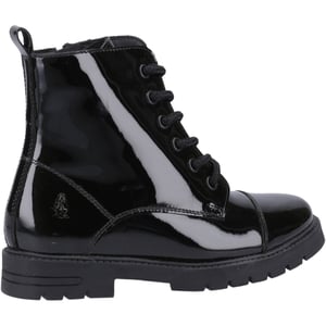 Hush Puppies Lauren Lackleder Stiefel für Mädchen in Schwarz