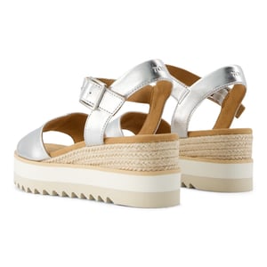 TOMS Diana Leder Damen Silber Wedges